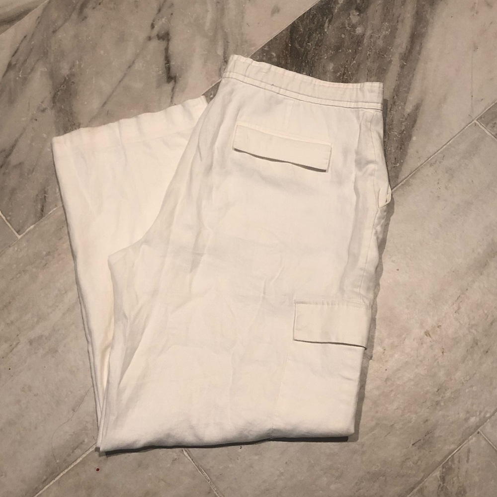 Claiborne white draw string pants. Large